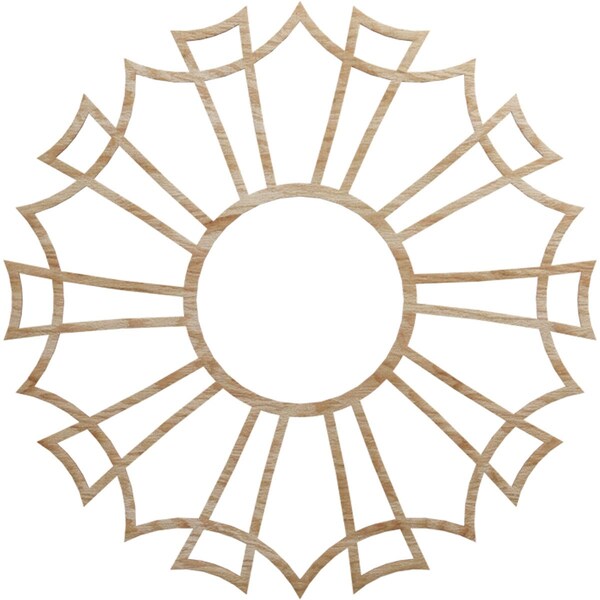 Ekena Millwork Augustus Wood Fretwork Pierced Ceiling Medallion, Red Oak, 34"OD x 12"ID x 3/8"T CMWP34X34X0375AURO - main